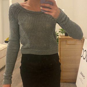Lululemon Khaki/Green cropped knitted sweater